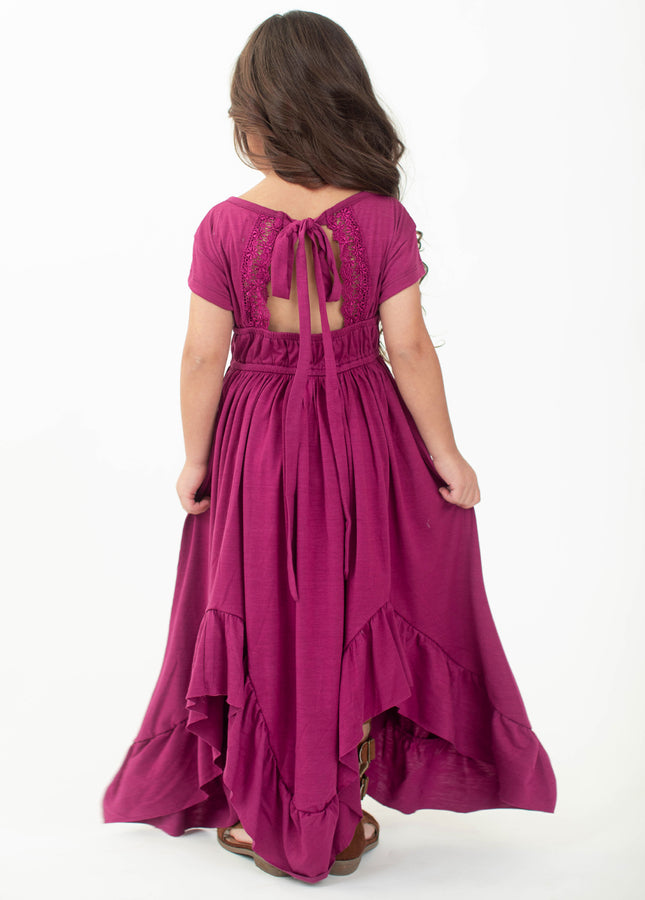 Braelyn Dress in Berry - Joyfolie