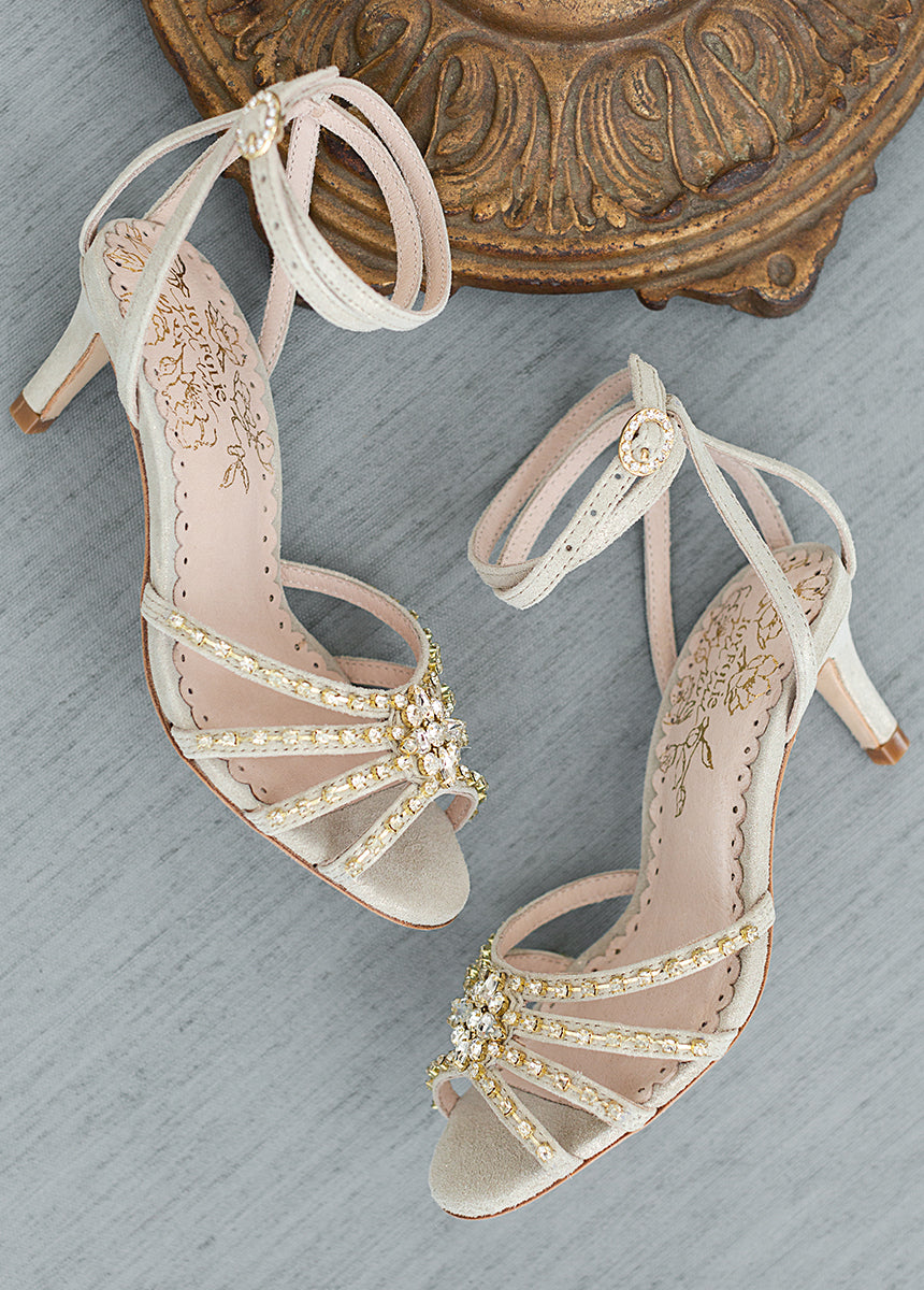 Kate Spade Rose Gold Heels 9 Metallic Shoes Bows Wedges Wedding Guest  Formal | eBay