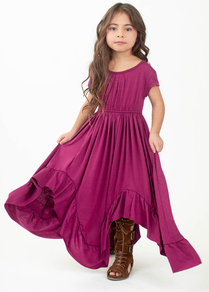 Braelyn Dress in Berry - Joyfolie