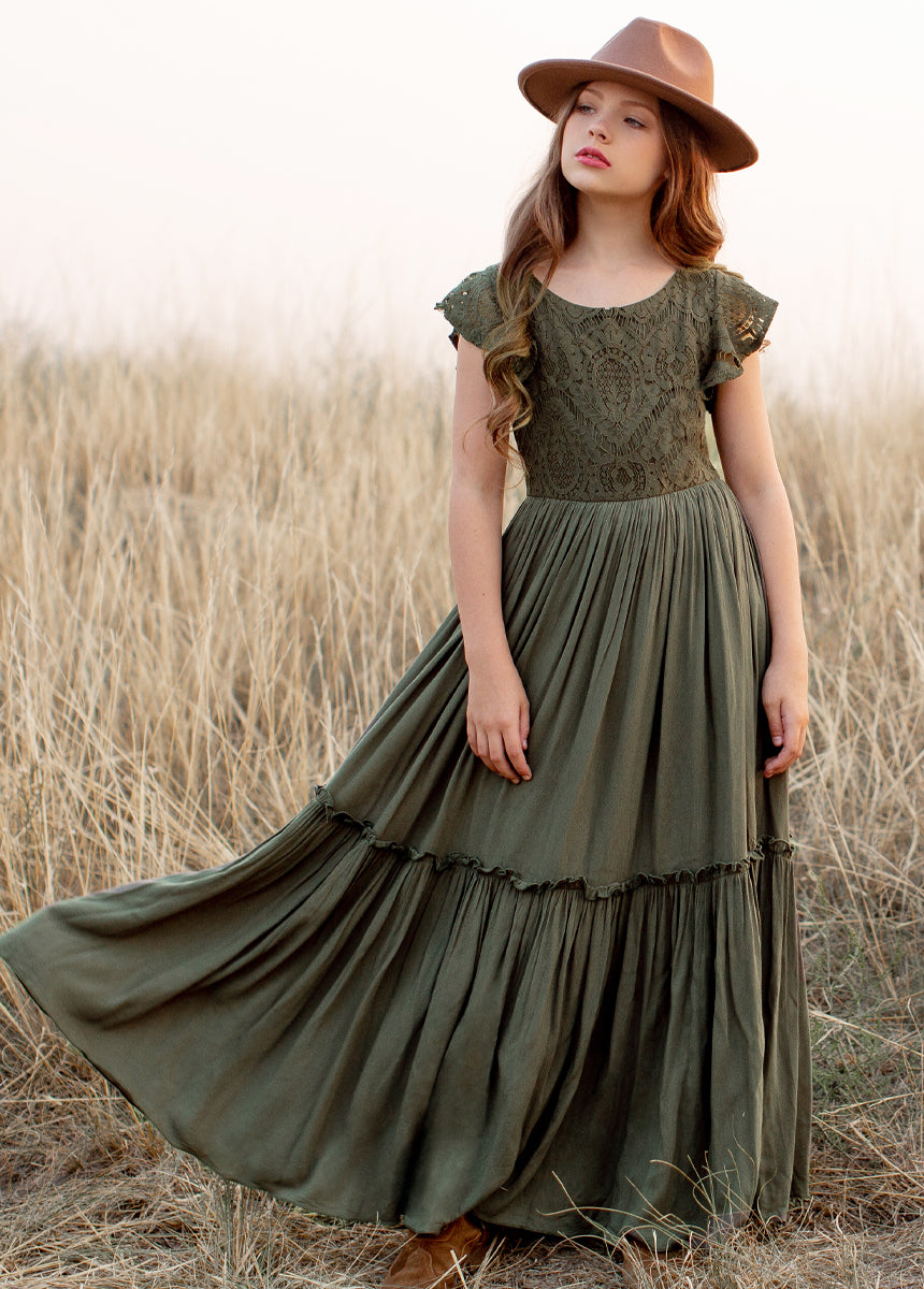 Macy Dress in Olive