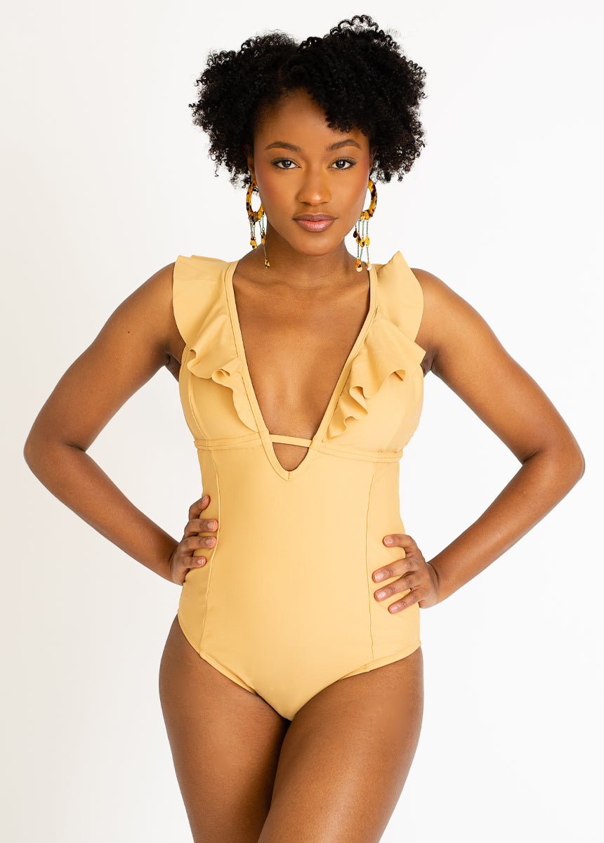 Charlett Swimsuit in Honey - Joyfolie